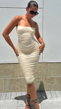 Load image into Gallery viewer, Gorgeous Dream Girl Ruched Midi in French Vanilla